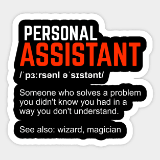 Personal Assistant Definition Gift Sticker